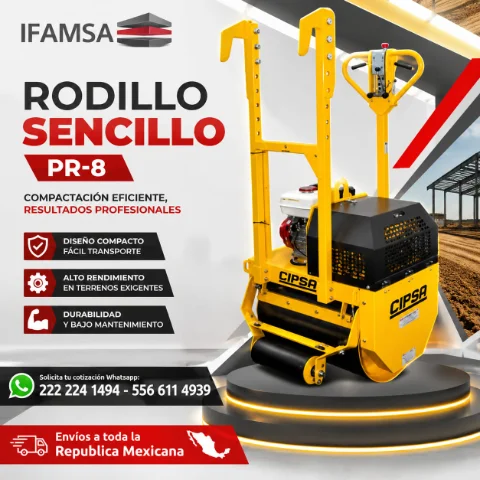 RODILLO SENCILLO LISO PR-8 CIPSA