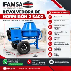REVOLVEDORA DE HORMIGON 2 SACO HYPERMAQ