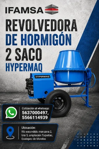 REVOLVEDORA DE HORMIGON 2 SACO HYPERMAQ