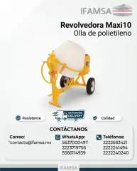 Revolvedora maxi 10 olla de polietileno