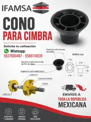 CONO PARA CIMBRA EVITA DERRAME DE MATERIAL