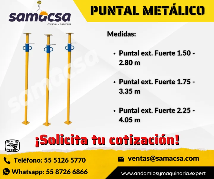PUNTALES METALICOS FUERTES Y SEGUROS AL MEJOR PRE