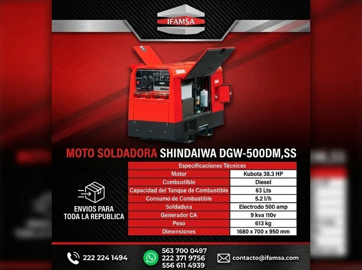 Moto Soldadora: SHINDAIWAN DGW-500DMSS