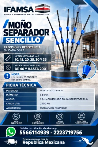 MOÑO/TIRANTE/SEPARADOR PARA CIMBRA