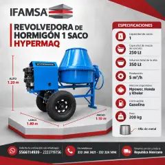REVOLVEDORA DE HORMIGON 1 SACO