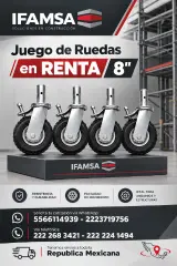 JUEGO DE RUEDAS PARA ANDAMIOS EN RENTA
