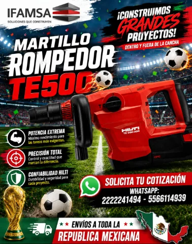 Martillo rompedor de alta potencia TE 500