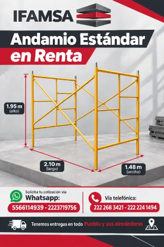 RENTA DE ANDAMIOS STD 1.95m1.48m