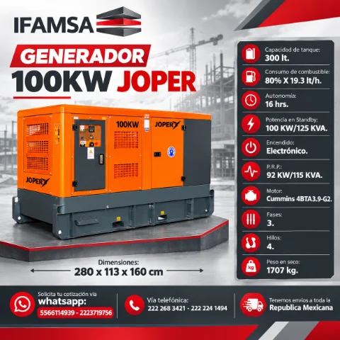 GENERADOR 100KW JOPER